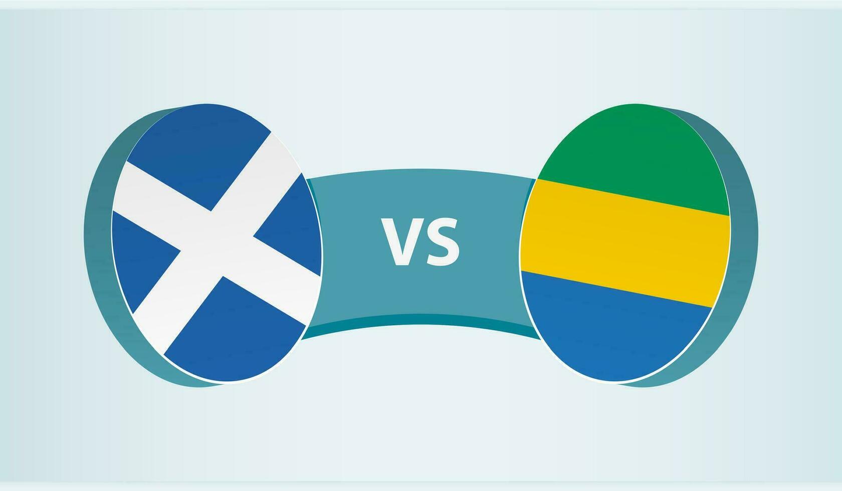 Schotland versus Gabon, team sport- wedstrijd concept. vector