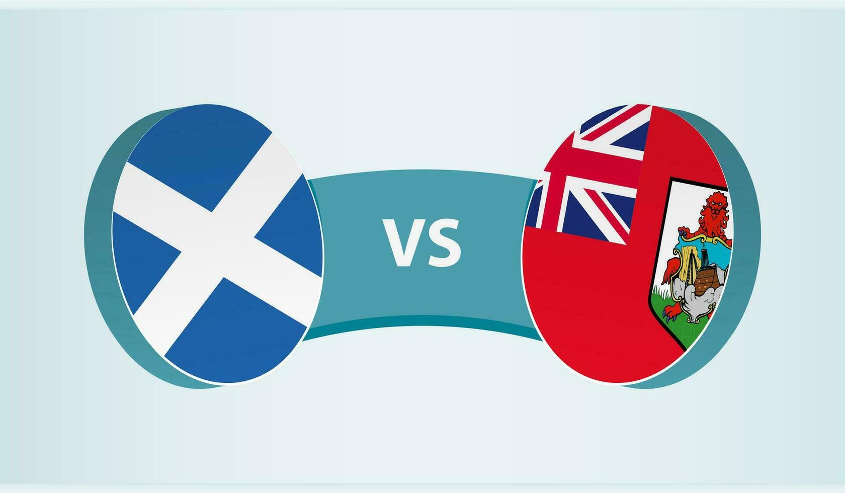 Schotland versus bermuda, team sport- wedstrijd concept. vector