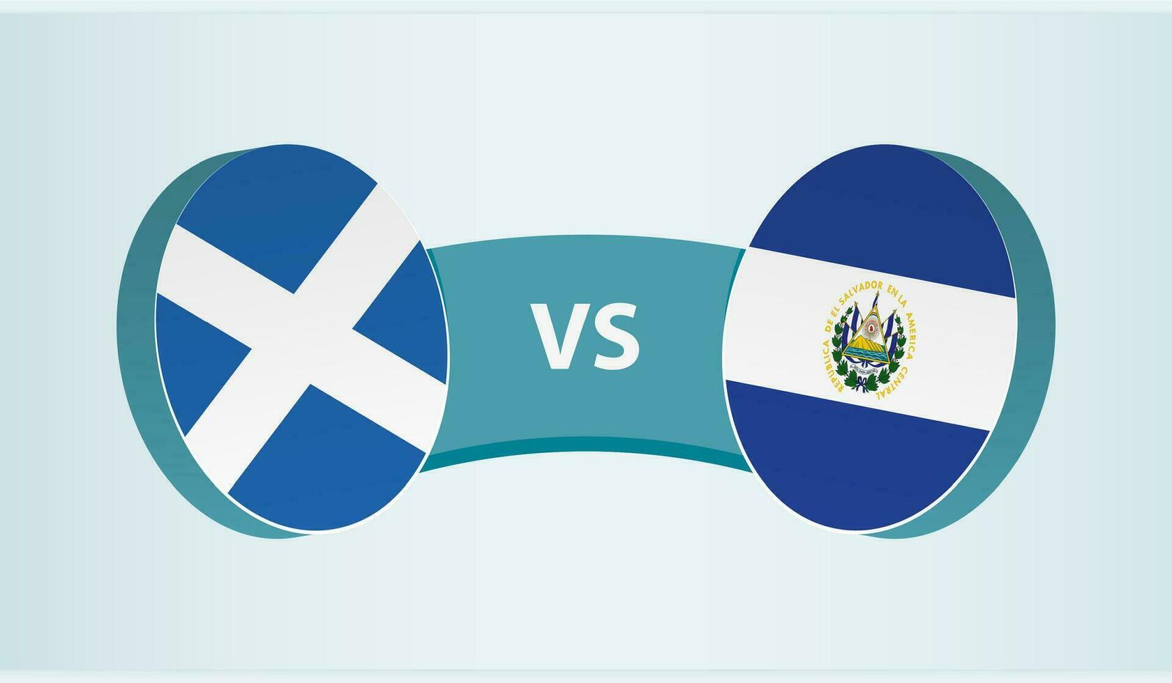 Schotland versus el salvador, team sport- wedstrijd concept. vector