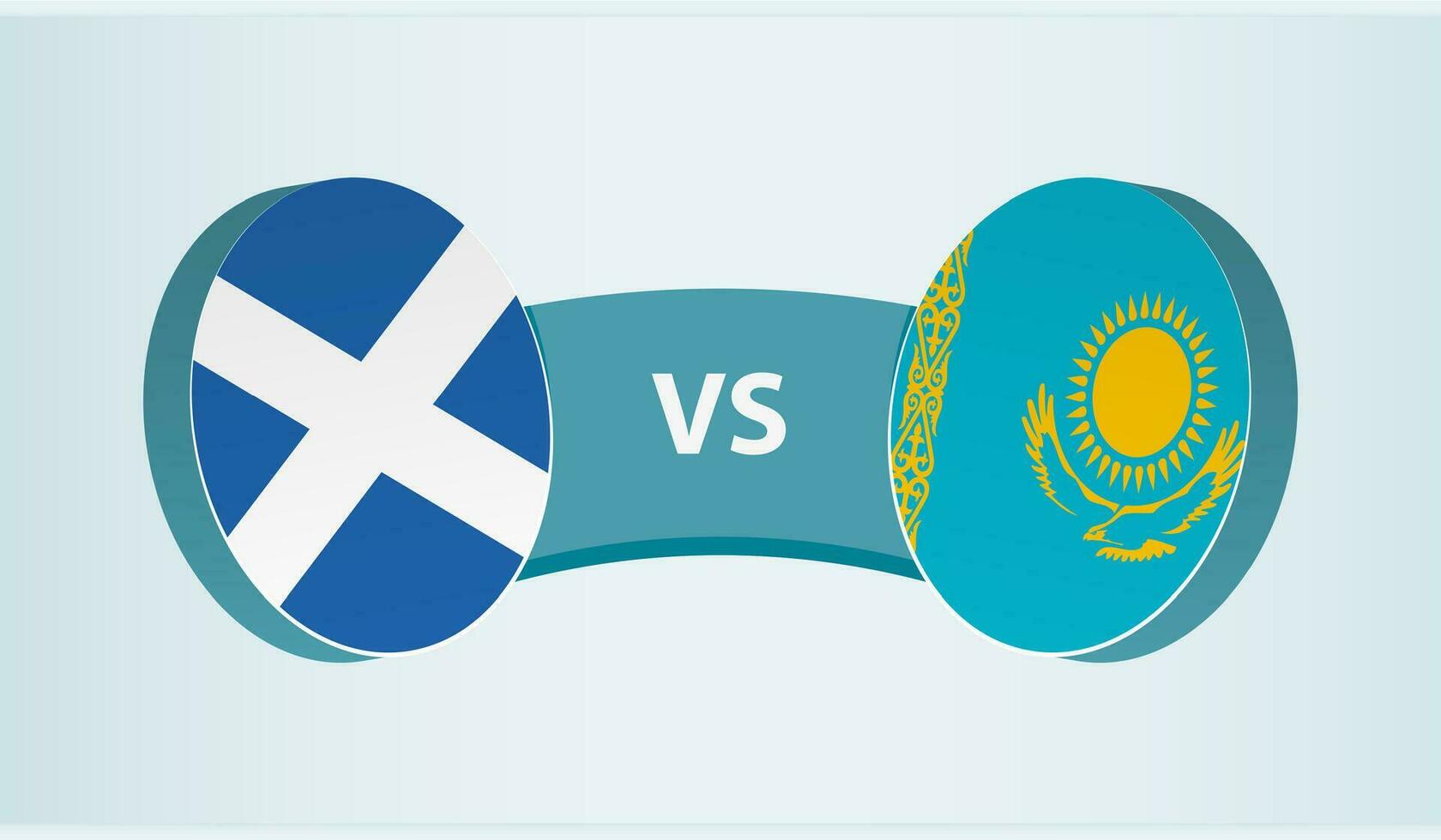 Schotland versus kazachstan, team sport- wedstrijd concept. vector