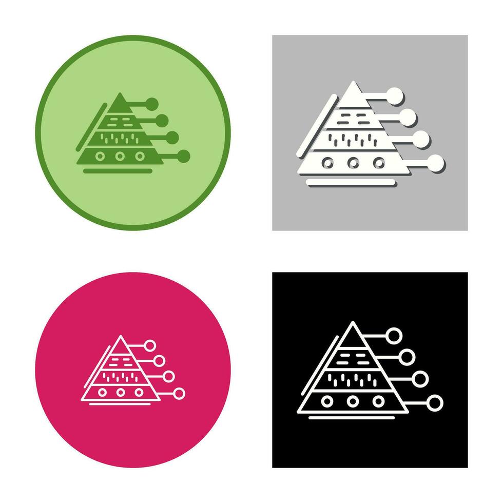 piramide diagram vector icoon