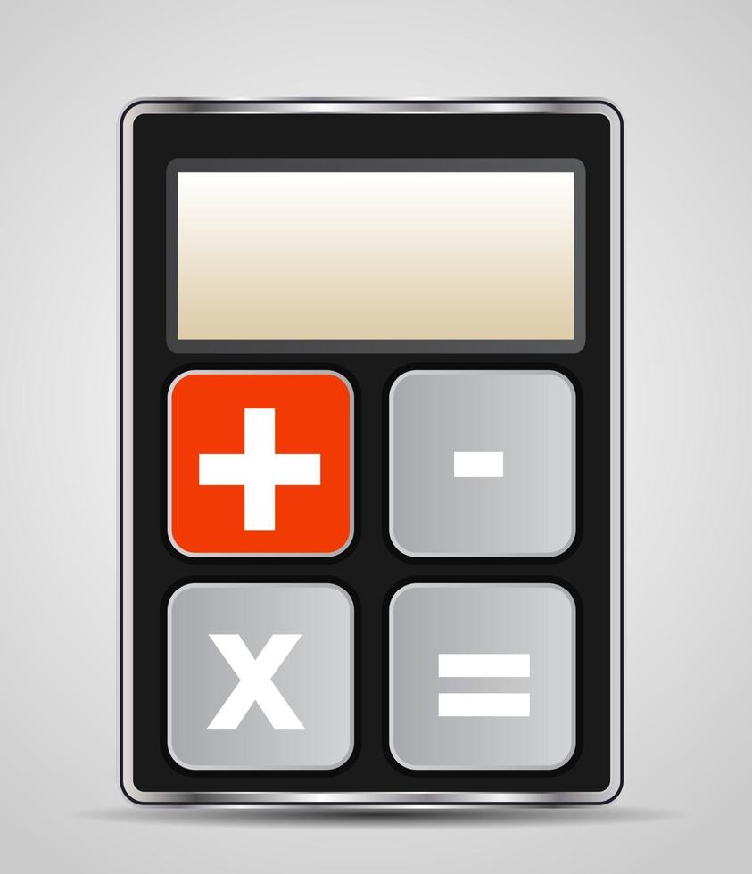 vector rekenmachine icoon met grijze knoppen