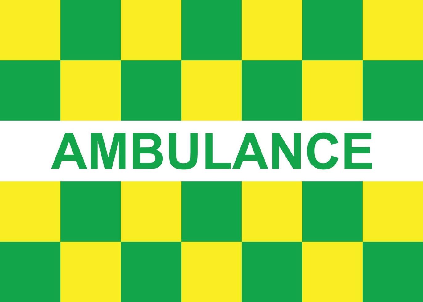battenburg ambulance-markeringssjabloon voor uw ontwerp vector