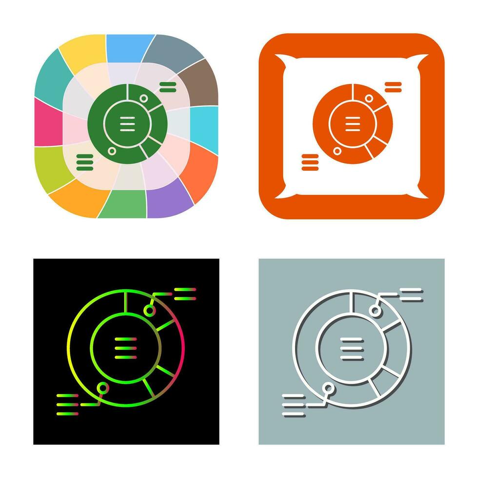 cirkeldiagram vector pictogram