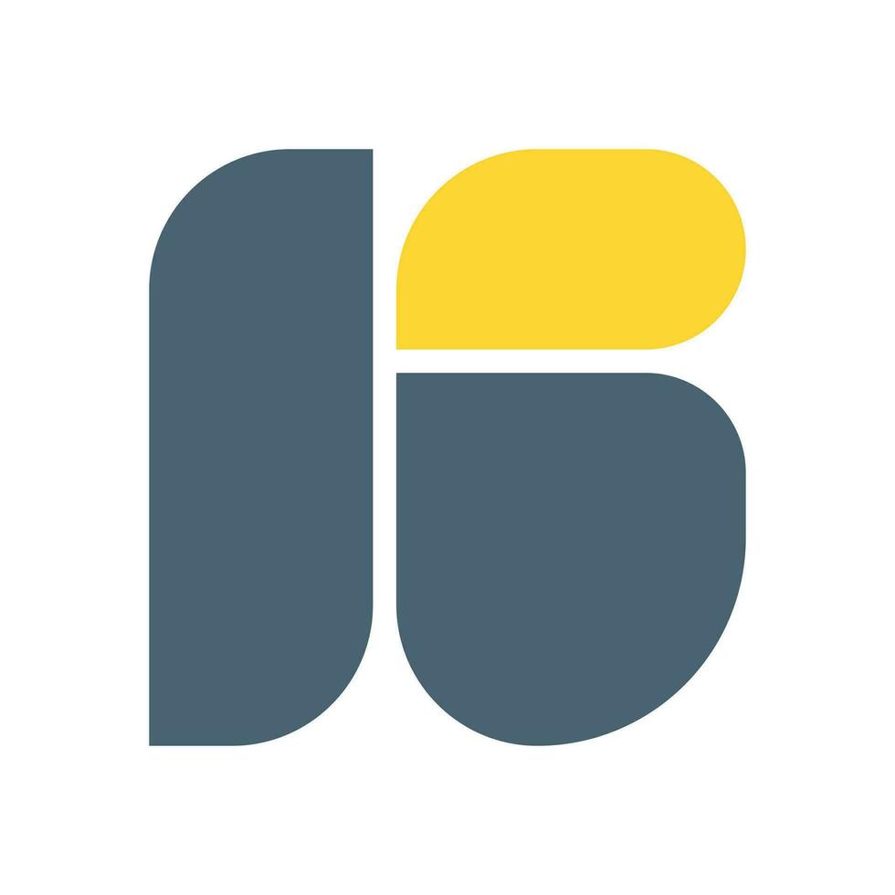 Scherm bauhaus vector doopvont stoutmoedig brief logo b alfabet hoofdstad geometrie lettertype abc element voor sociaal media, web ontwerp, poster, banier, groet kaart