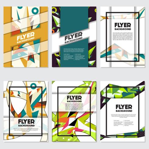 Laag Poly Flyer stijl achtergrond ontwerpsjabloon vector