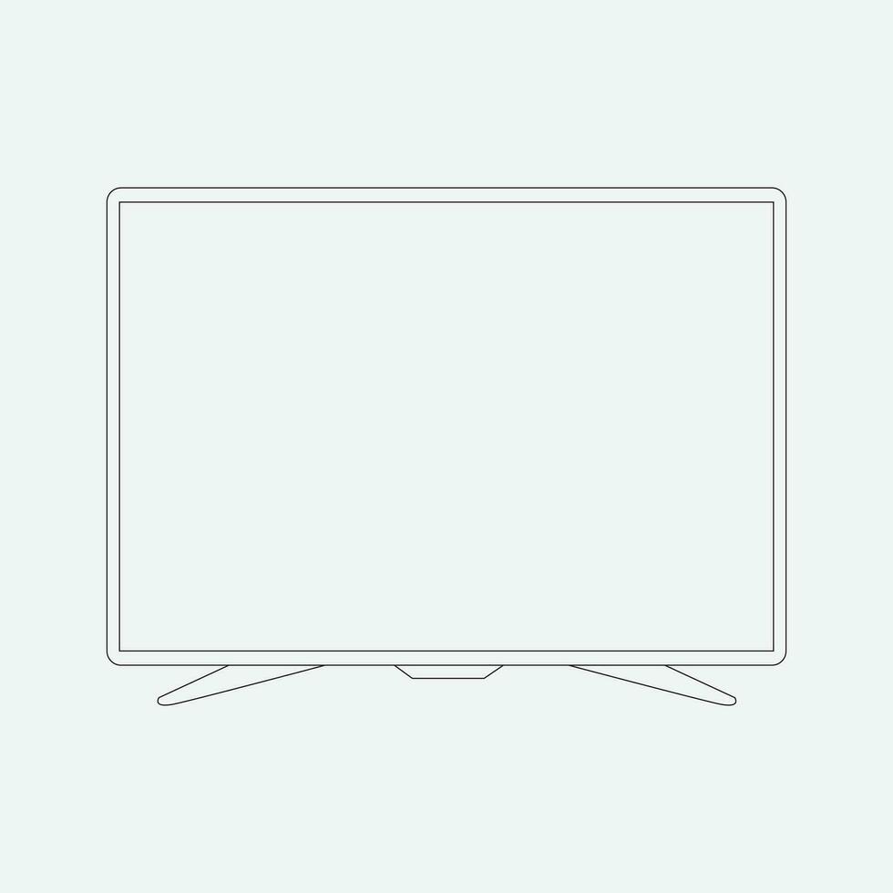 vector vlak slim TV icoon