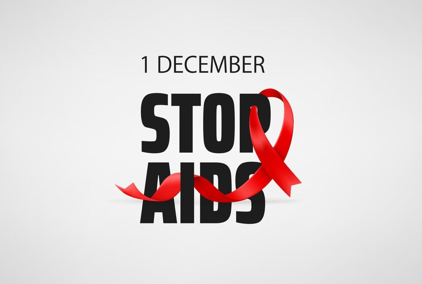 wereld aids bewustzijn dag vector kaart