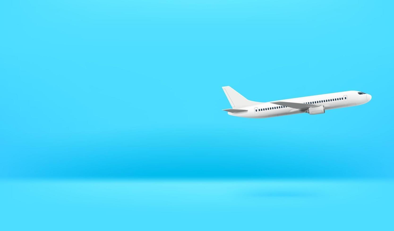 moderne vliegtuigen op horizontale banner met kopieerruimte vector