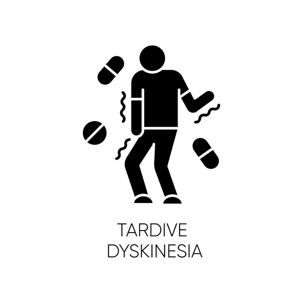 tardieve dyskinesie glyph icon vector