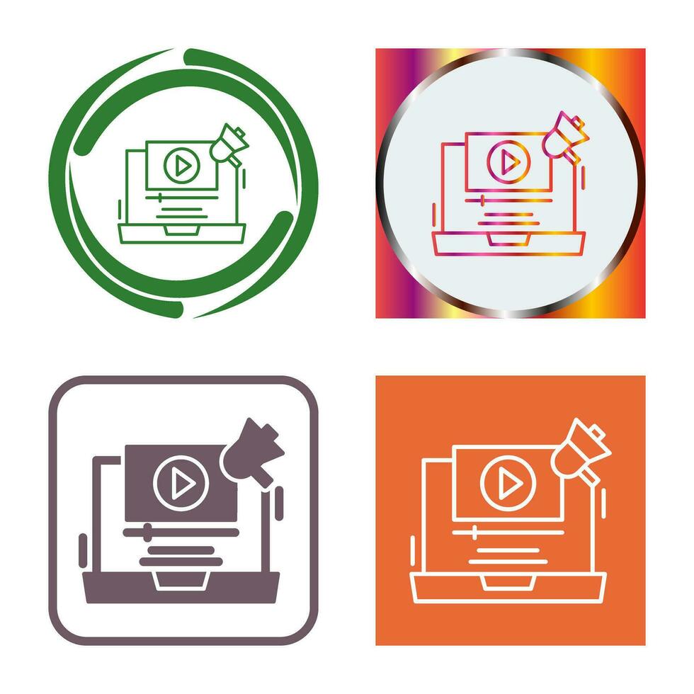 videomarketing vectorpictogram vector