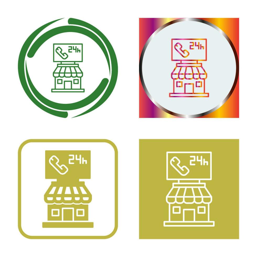 24 uur vectorpictogram vector