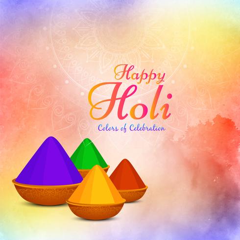 Abstracte gelukkige Holi-festival groet achtergrond vector