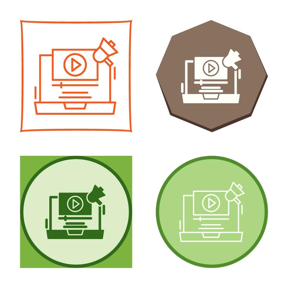 videomarketing vectorpictogram vector