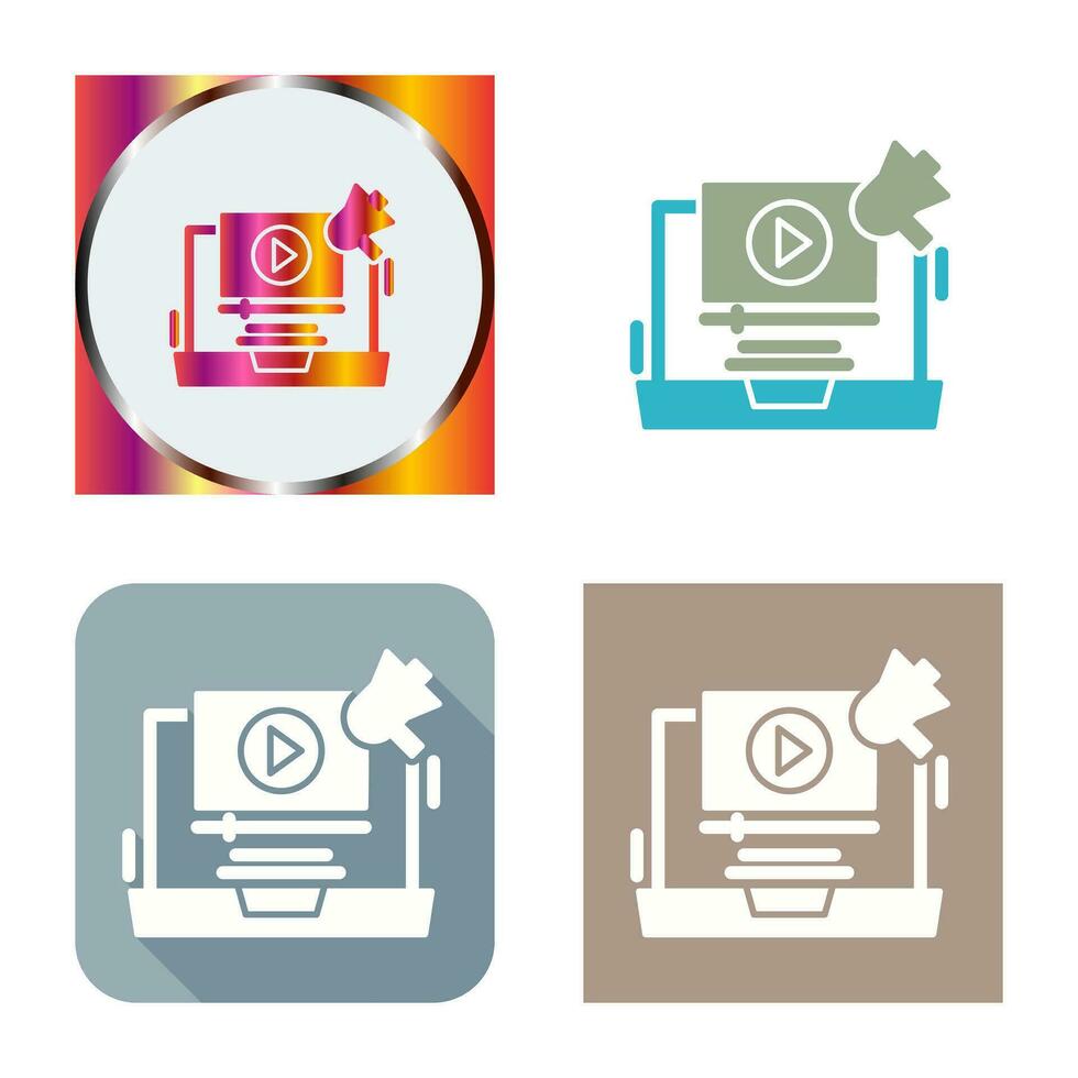 videomarketing vectorpictogram vector