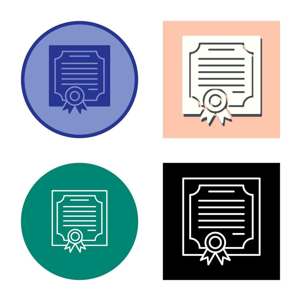 certificaat vector pictogram