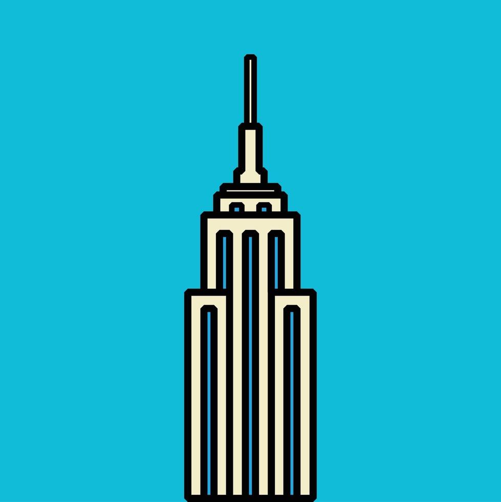 schets eenvoud tekening van Empire State Building vector