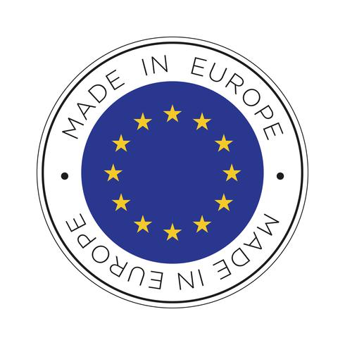 Gemaakt in Europa vlagpictogram. vector