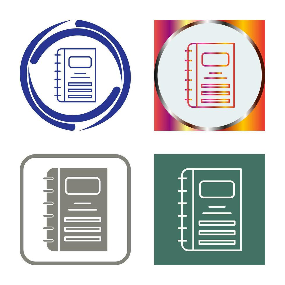 notebook vector pictogram