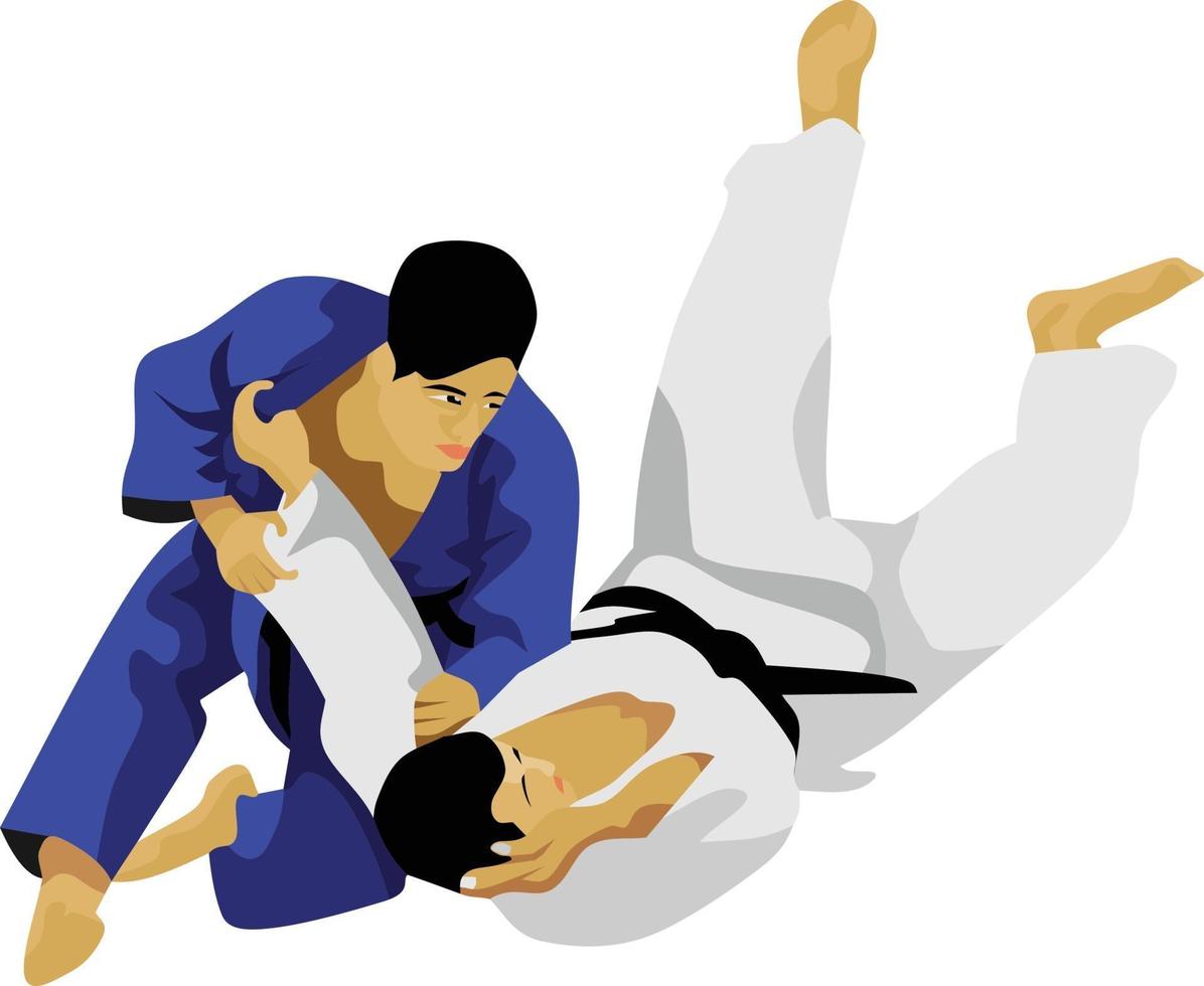 judo japan traditionele krijgskunst vector