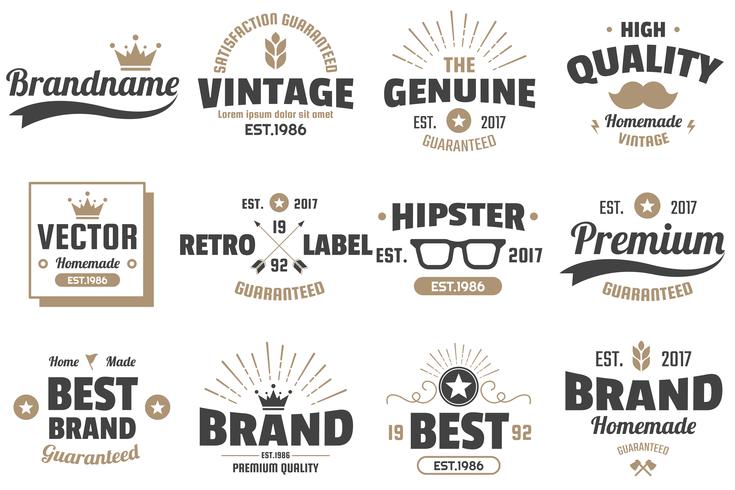 Vintage Retro Vector Labels voor banner