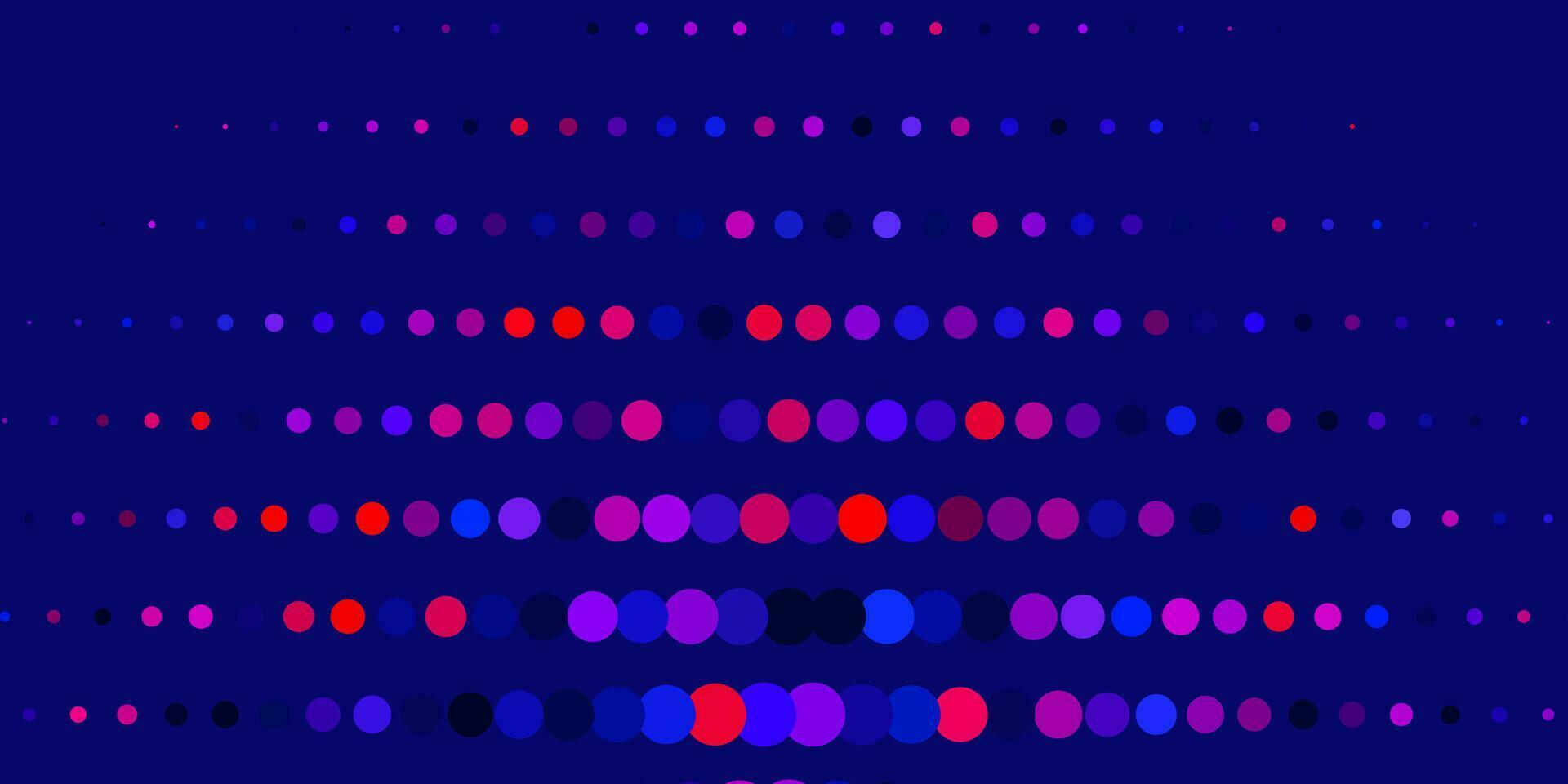 donkerblauw, rood vectorpatroon met bollen. vector