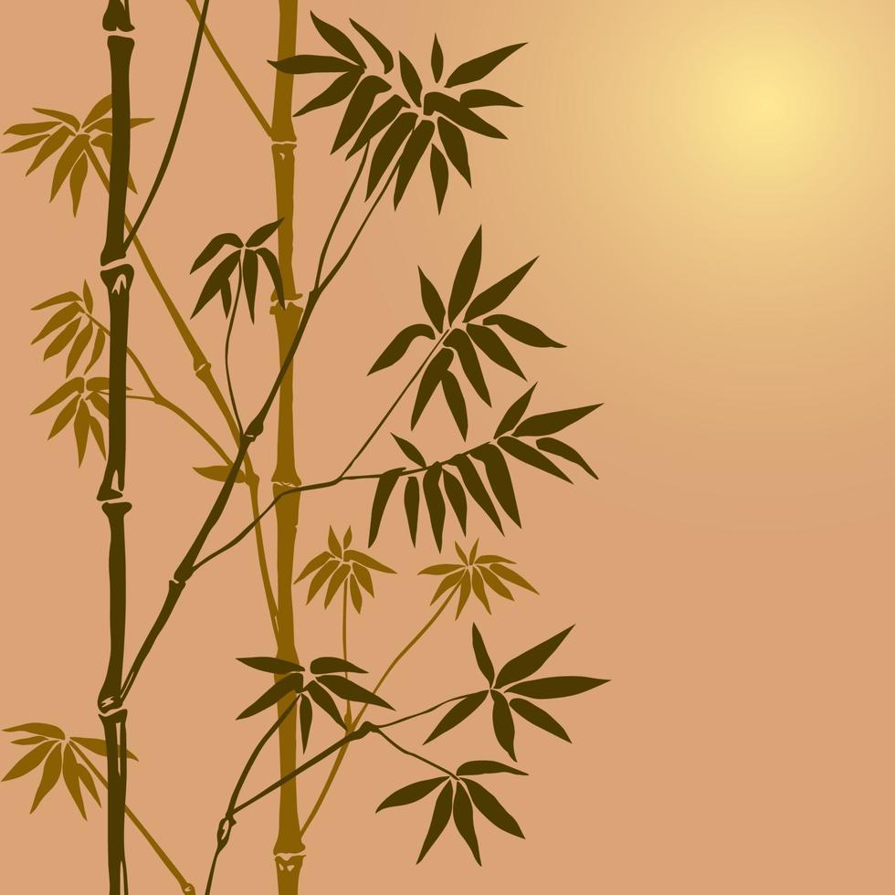 bamboe naadloze verticale rand vector