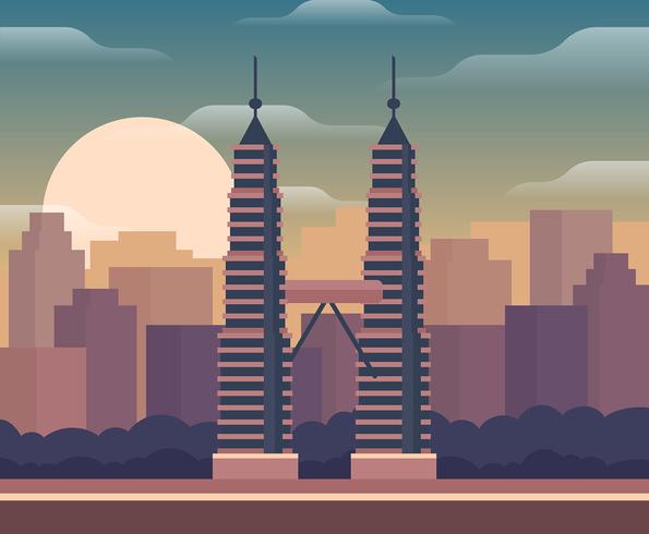 Kuala Lumpur illustratie vector