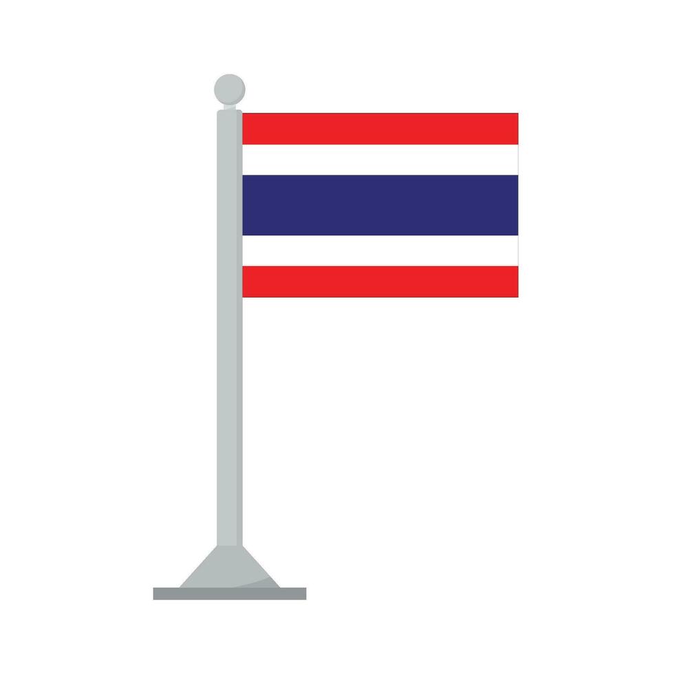 Thailand vlag. vlag van Thailand geïsoleerd vector