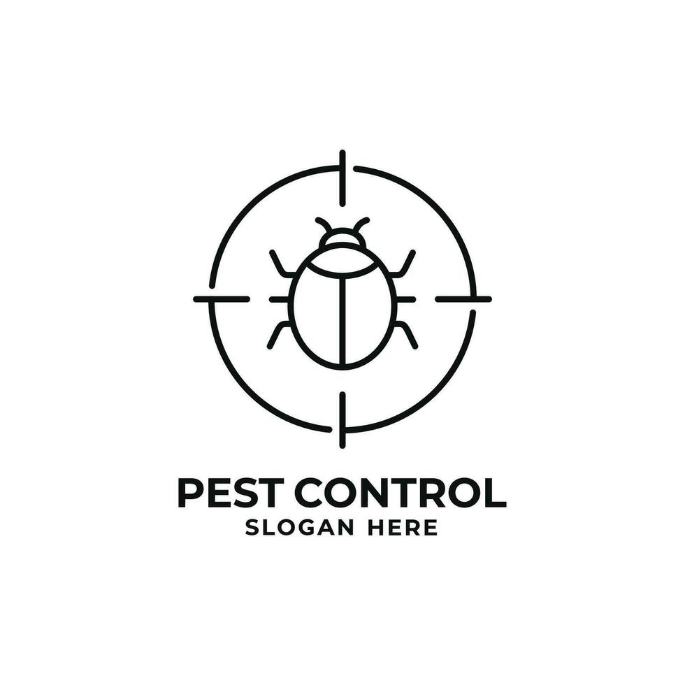 kever plaag controle logo ontwerp vector illustratie. plaag controle logo