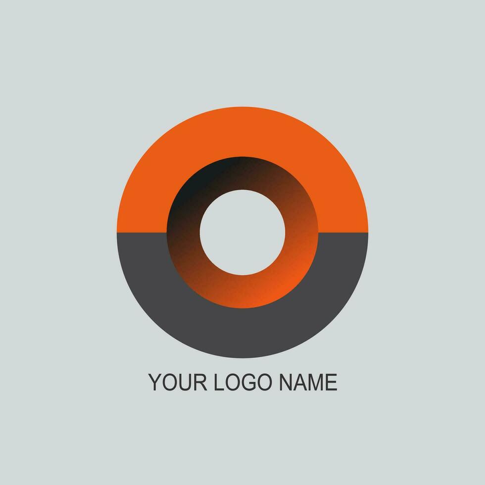 oranje cirkel logo voor zakelijke identiteit vector