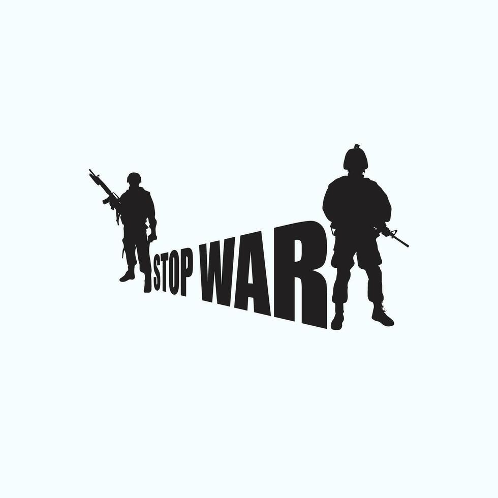 hou op oorlog teken logo vector