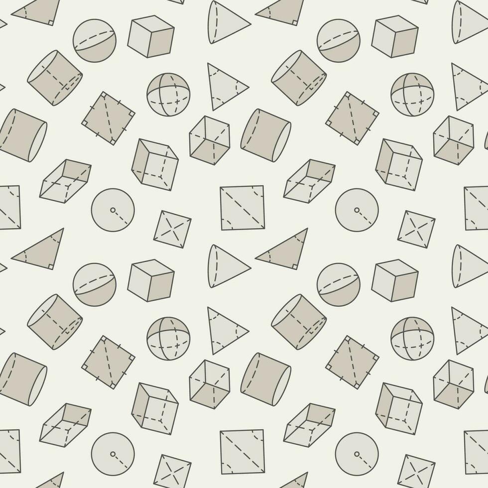 meetkundig vormen gekleurde naadloos patroon - vector geometrie aan het leren achtergrond