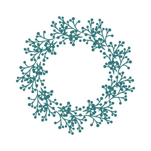 Kroonkader, grens van bloemenornament vector