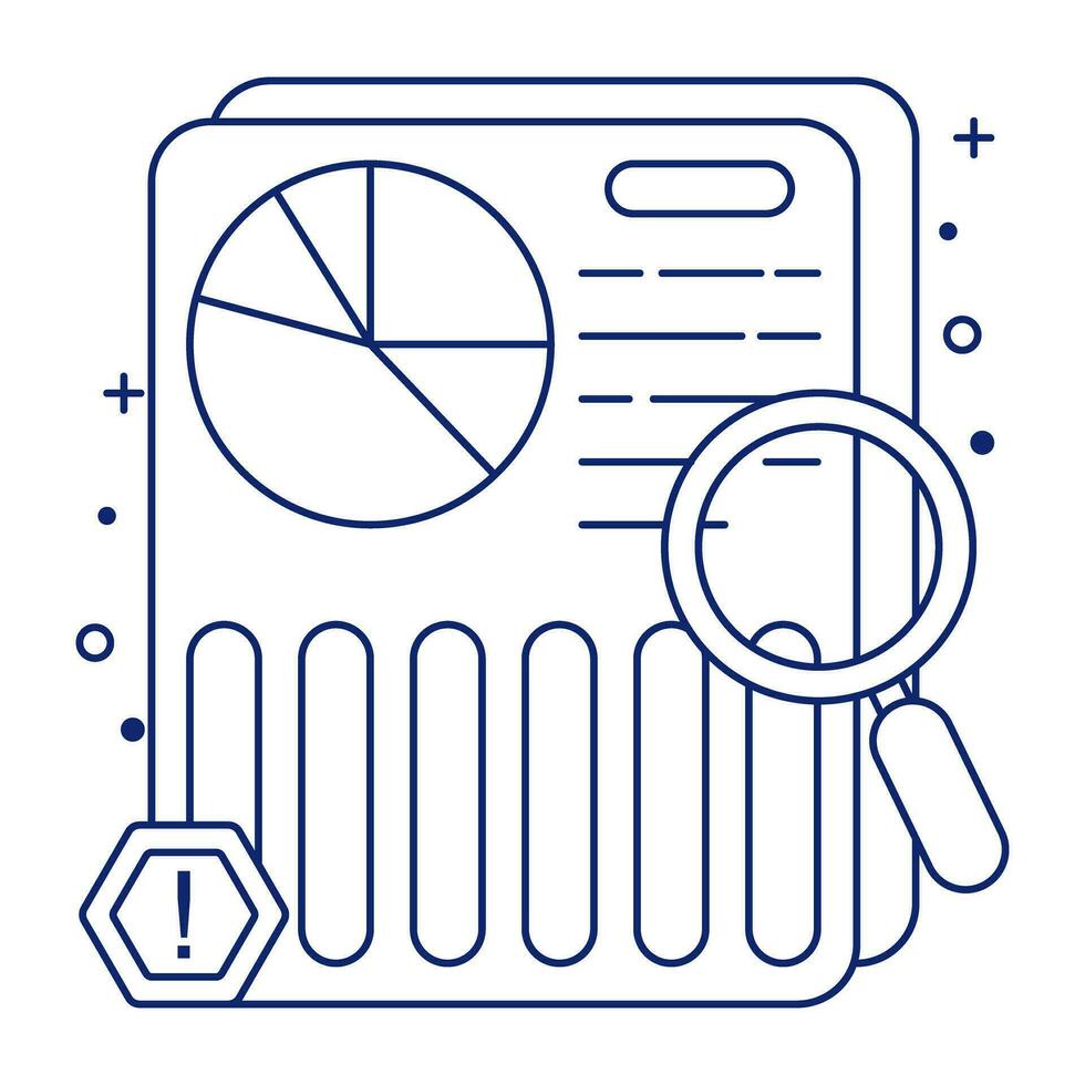 gegevens analyse icoon, bewerkbare vector