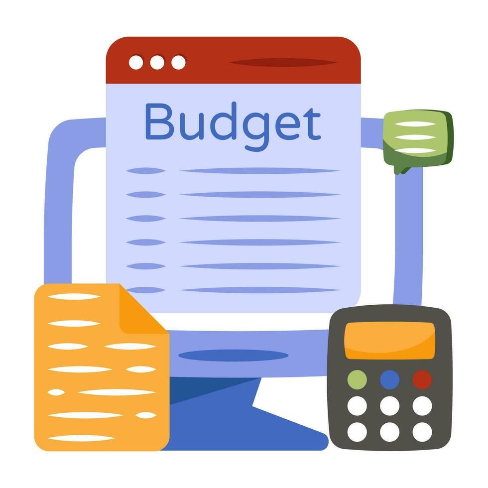 modieus vector ontwerp van begroting accounting