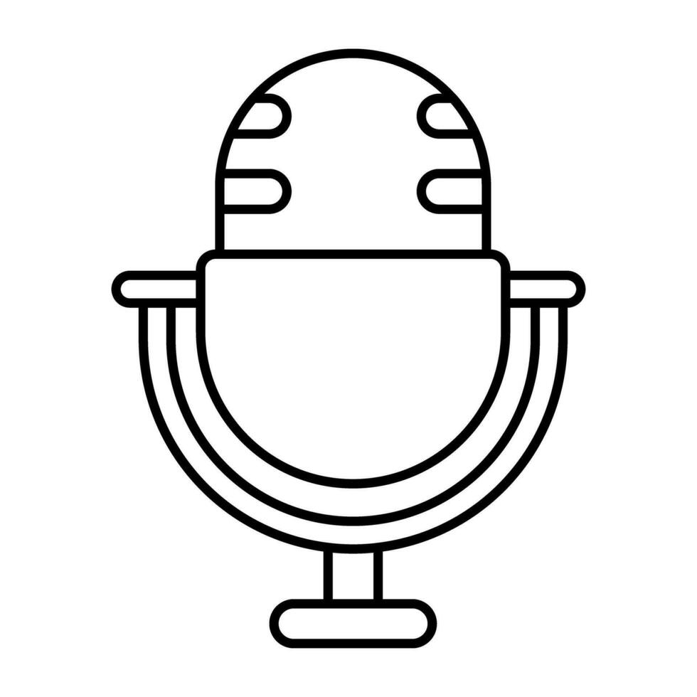 icoon van microfoon in vlak ontwerp vector