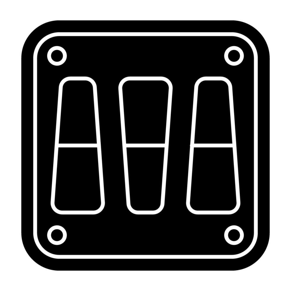 schakelbord icoon in premie ontwerp, elektrisch toetsen vector