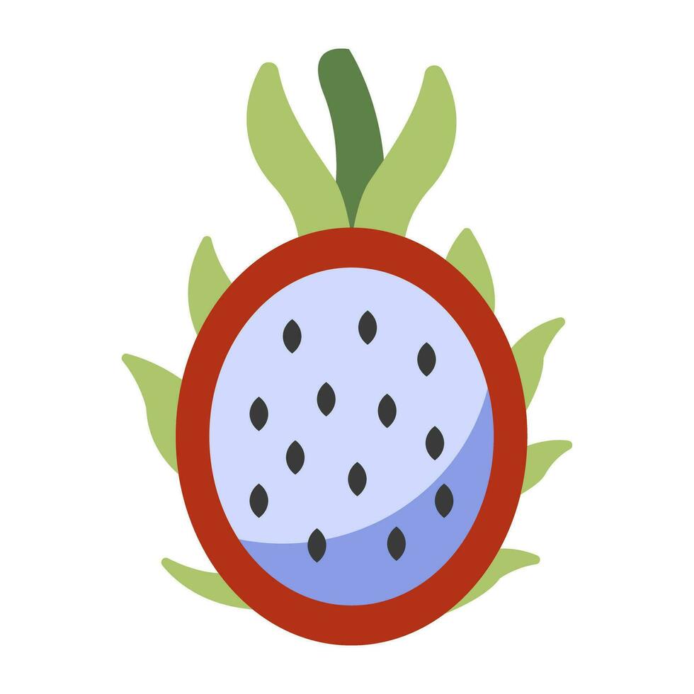 lekker icoon van pitaya fruit, vlak ontwerp vector