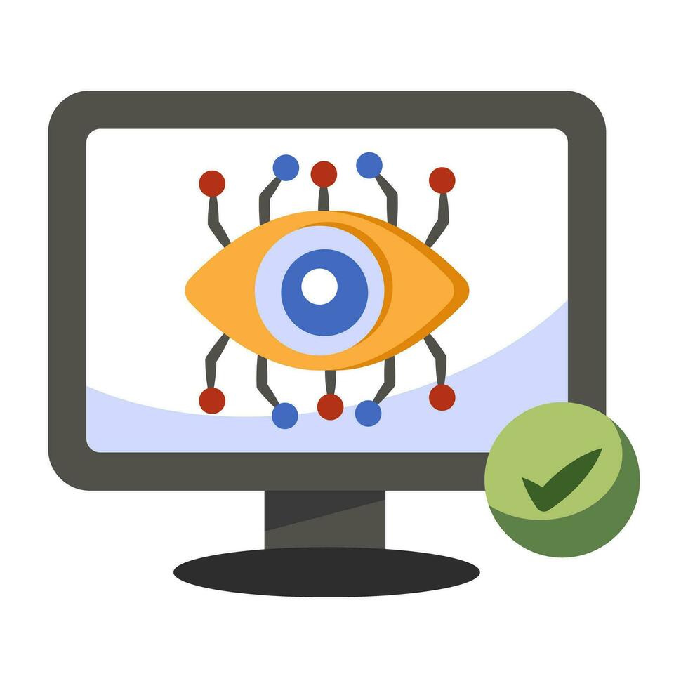 premium download icoon van cyber eye vector