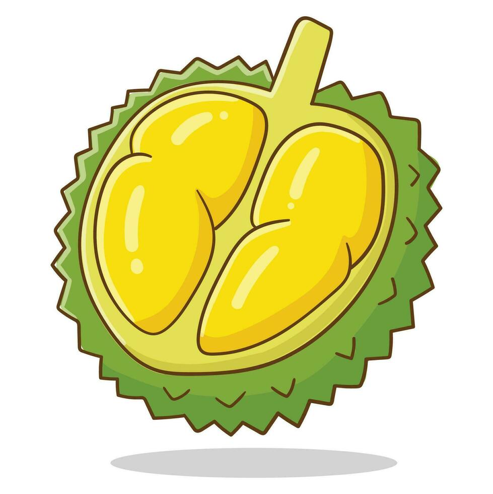 vector illustratie van durian fruit mooi zo voor sticker of merk