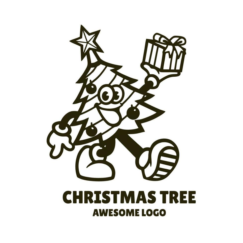 kerst boom logo vector