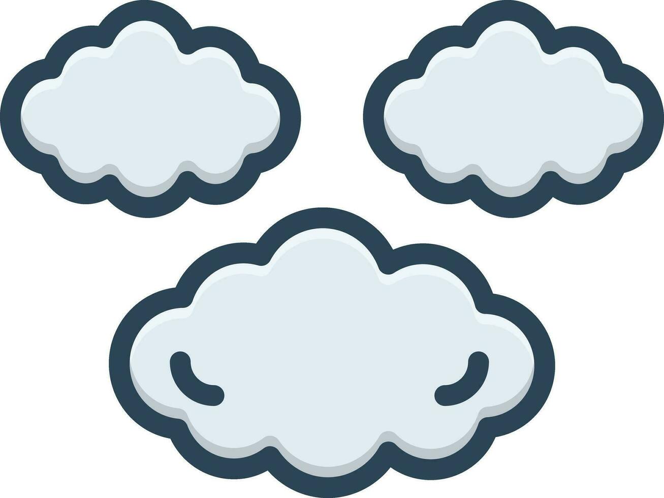 kleur icoon voor wolk vector