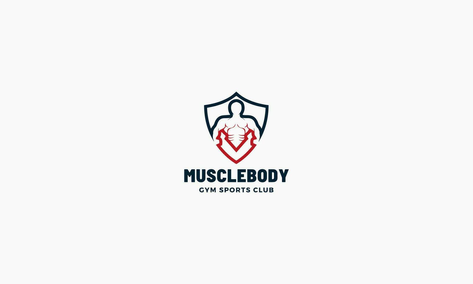 Sportschool bodybuilding geschiktheid club logo ontwerp icoon vector