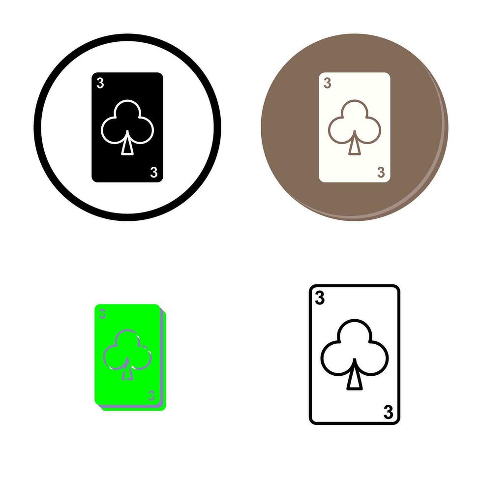 Clubs kaart vector icoon