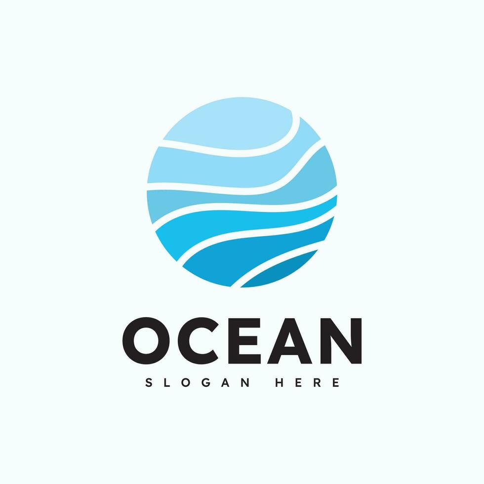 oceaan Golf logo sjabloon vector, oceaan gemakkelijk en modern logo ontwerp vector