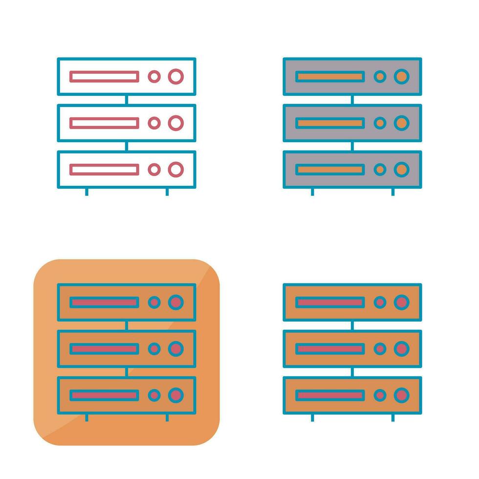 uniek server vector icoon