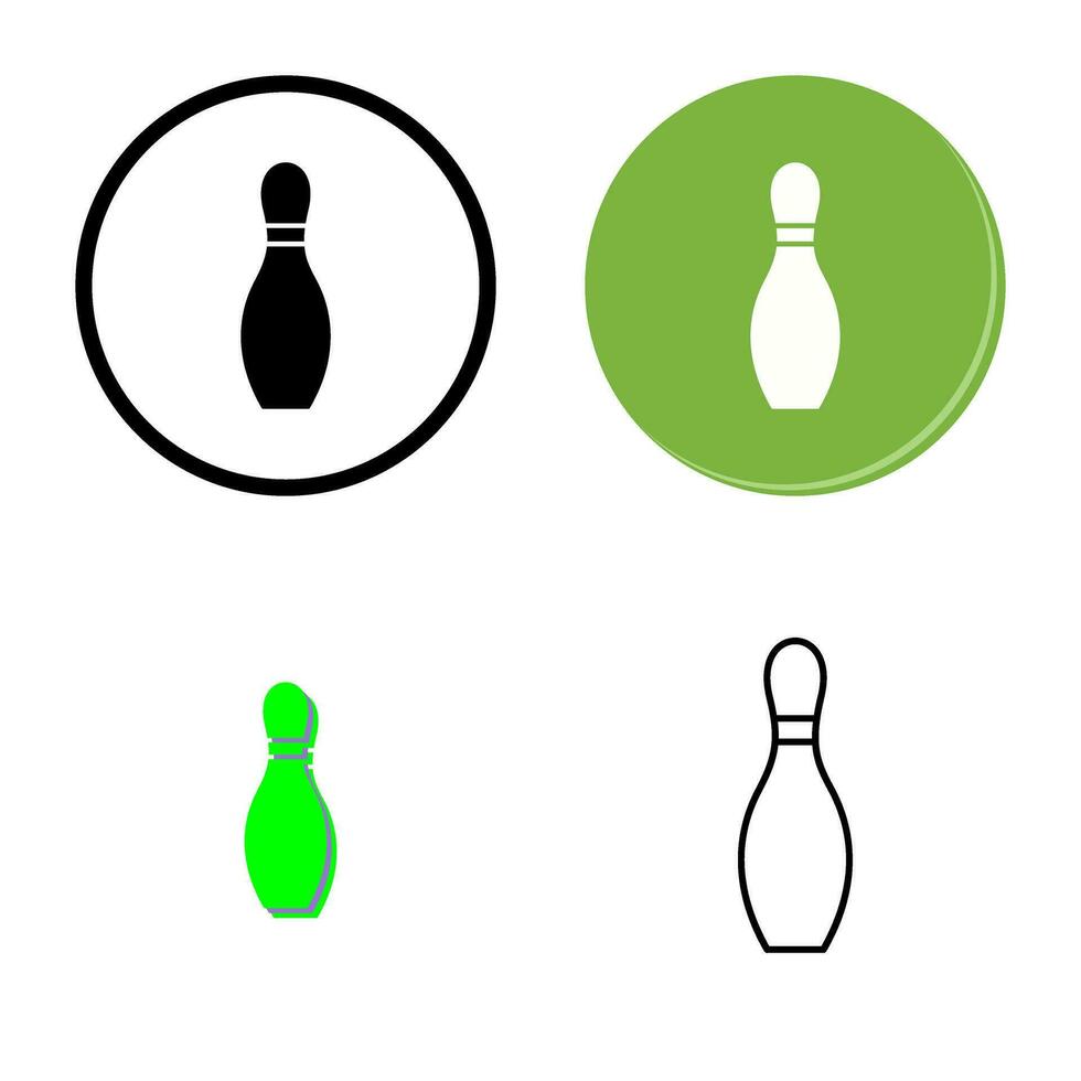 uniek bowling pin vector icoon