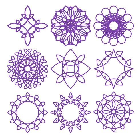 Ronde geometrische ornamenten vector