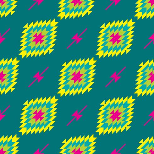 Mexicaans Folkloric tracery textiel naadloos patroon vector
